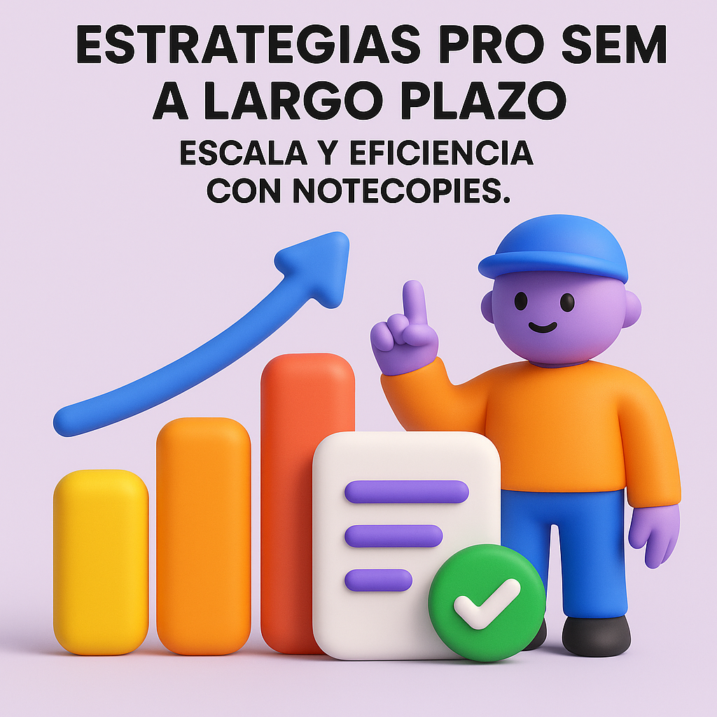 Featured image for “Estrategias Pro SEM a Largo Plazo: Escala y Eficiencia con Notecopies”